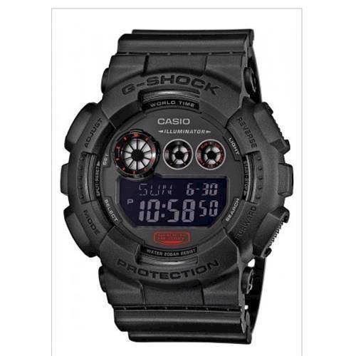 Image of G-Shock sort resin med stål quartz multifunktion Herre ur fra Casio, GD-120MB-1ER